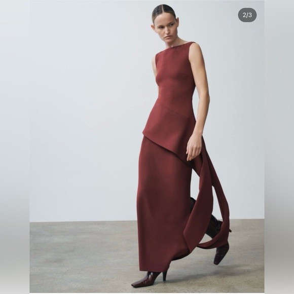 SRG Eloise Dress XS NWT Oxblood Sofia Richie Grainge - Picture 1 of 16